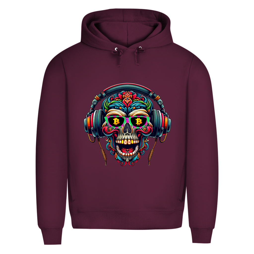 Herren Premium Bio Hoodie Crypto Skull