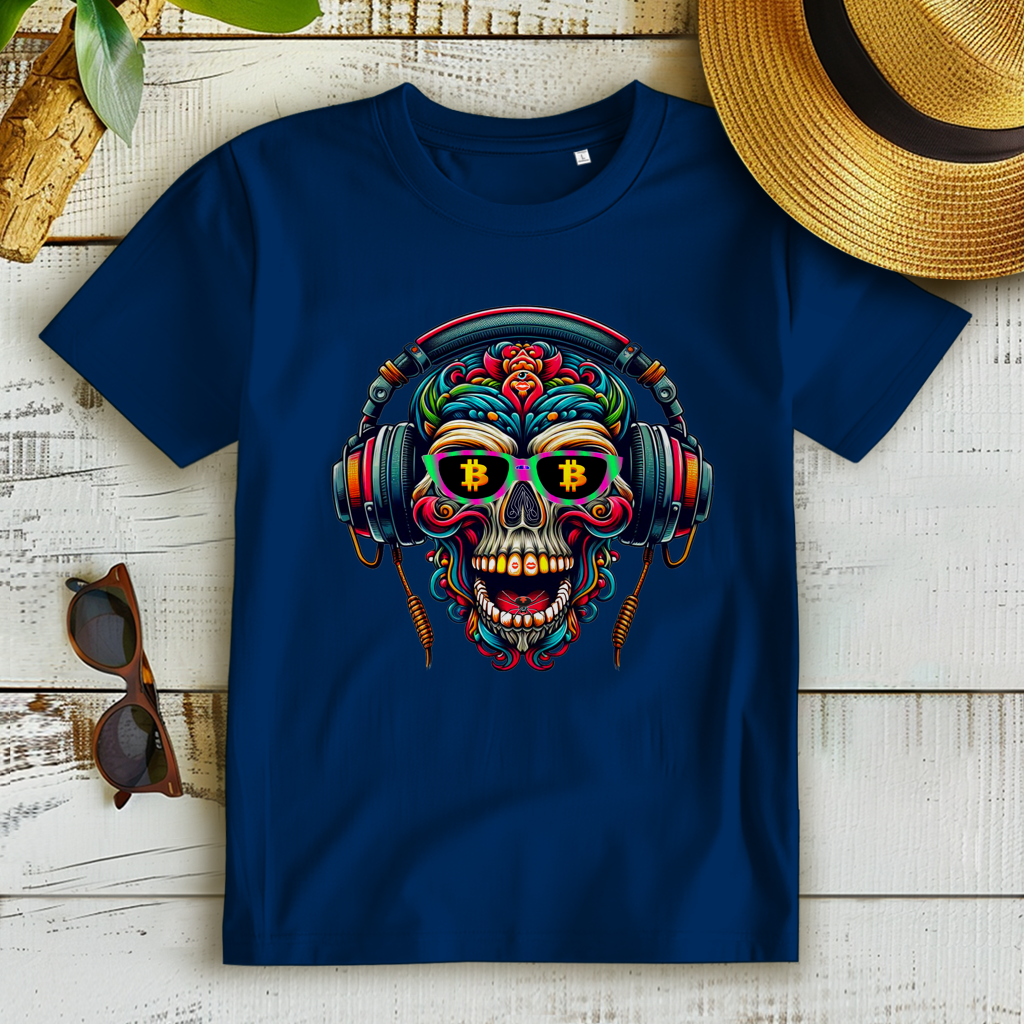 Damen Premium Bio T-Shirt Crypto Skull