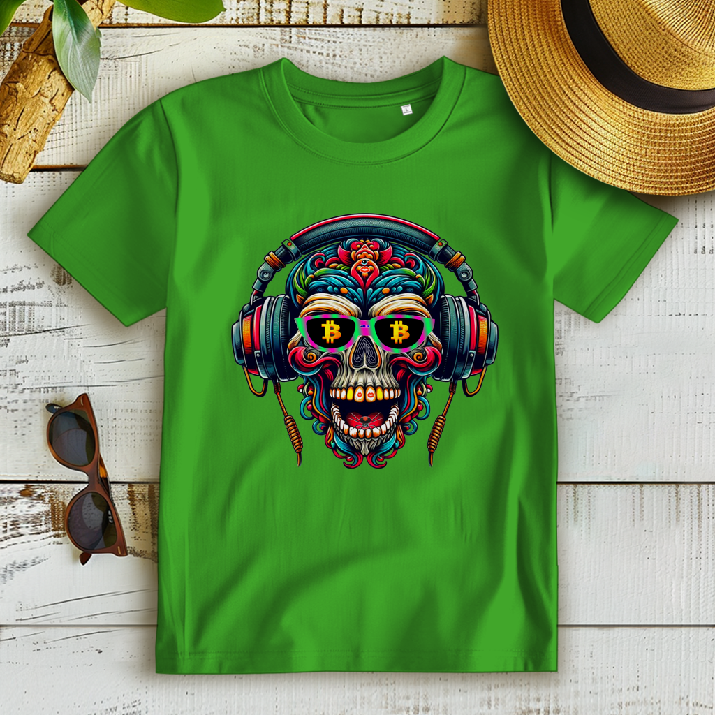 Damen Premium Bio T-Shirt Crypto Skull