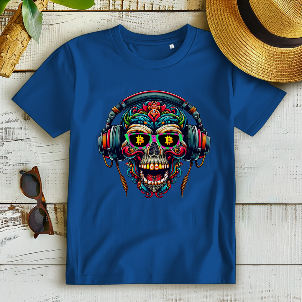 Damen Premium Bio T-Shirt Crypto Skull