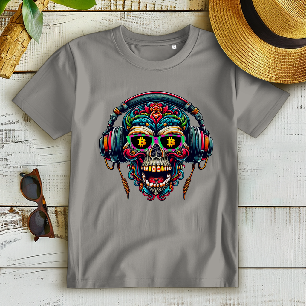 Damen Premium Bio T-Shirt Crypto Skull