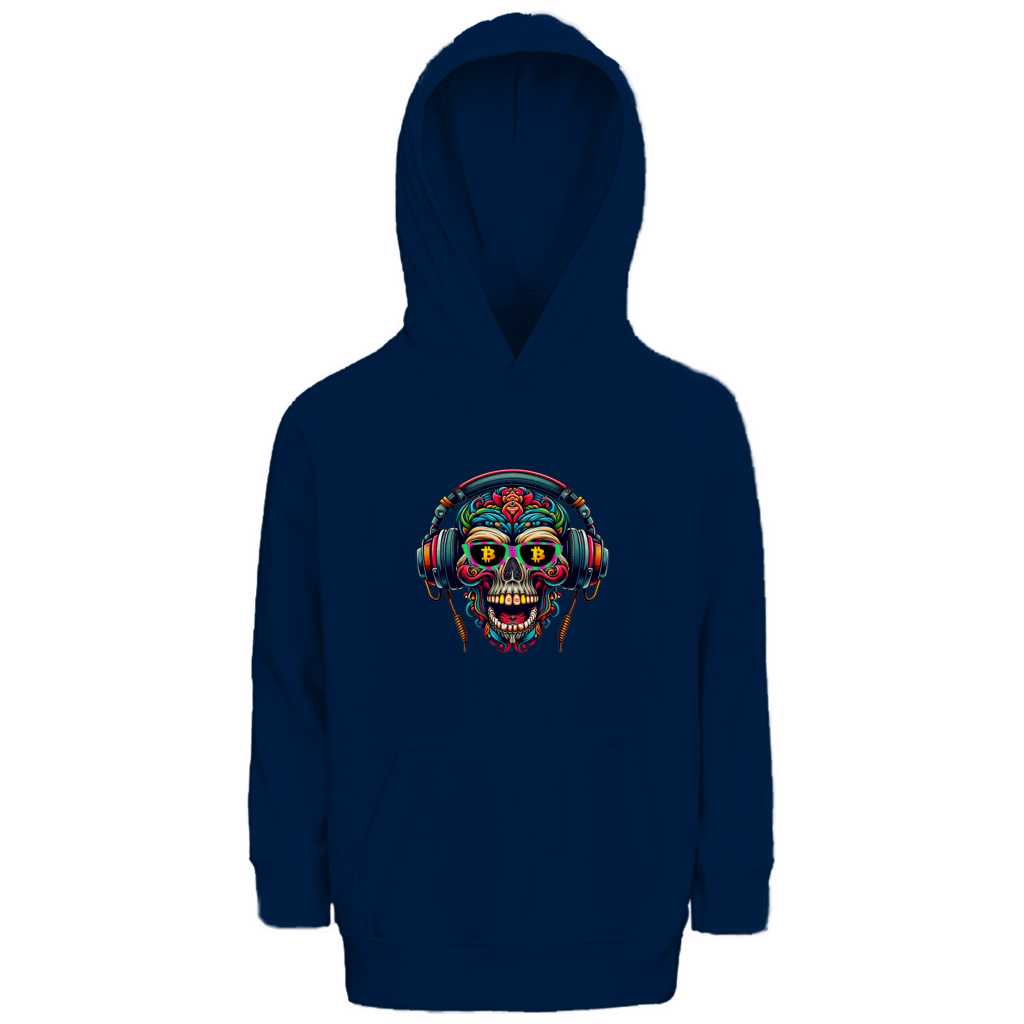 Kinder Premium Bio Hoodie Crypto Skull