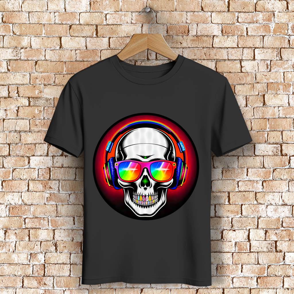 Herren Premium Bio T-Shirt Discoteka Skull
