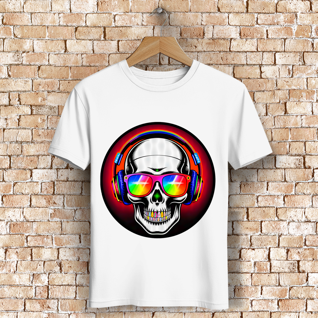 Herren Premium Bio T-Shirt Discoteka Skull