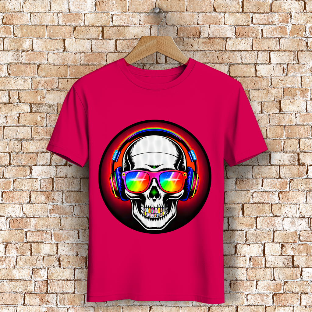 Herren Premium Bio T-Shirt Discoteka Skull