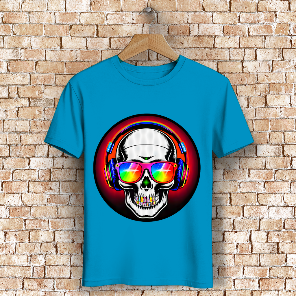 Herren Premium Bio T-Shirt Discoteka Skull