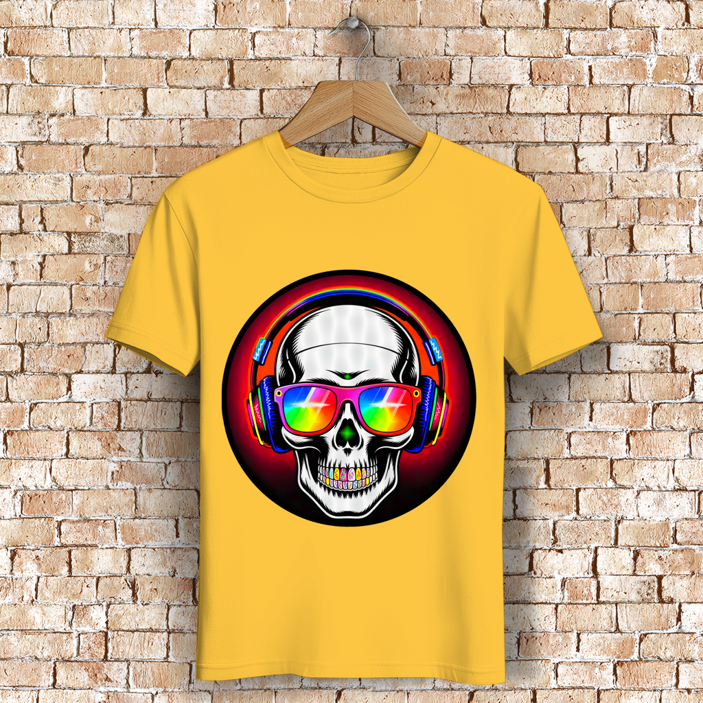 Herren Premium Bio T-Shirt Discoteka Skull