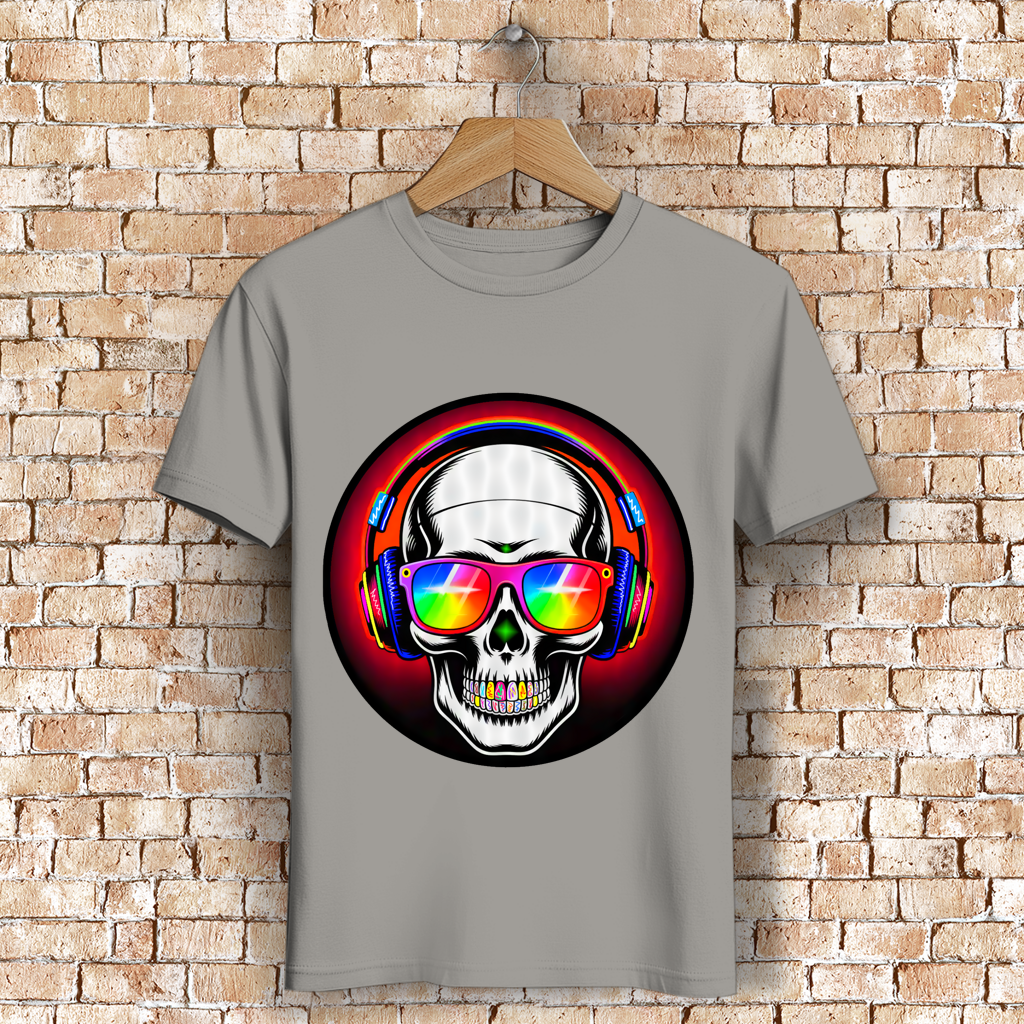 Herren Premium Bio T-Shirt Discoteka Skull