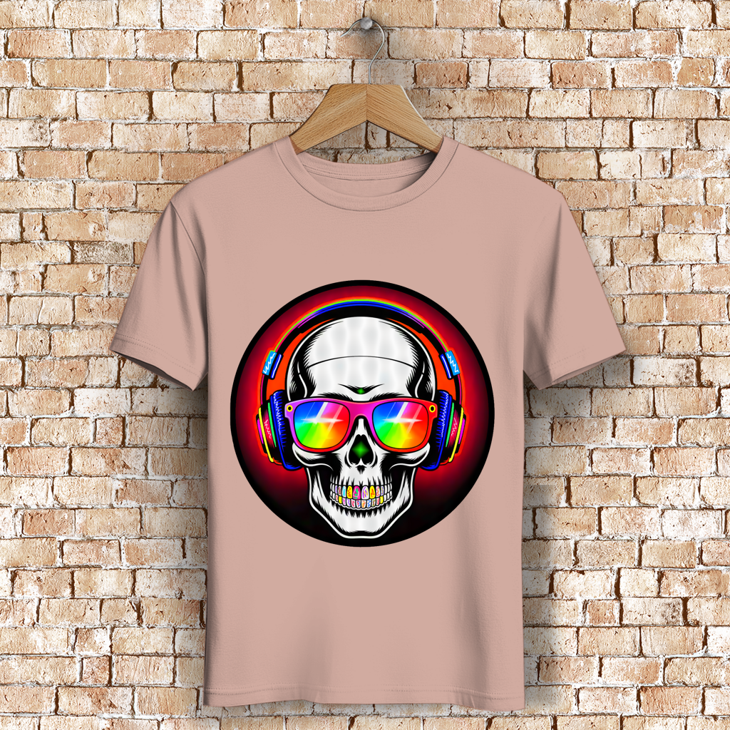 Herren Premium Bio T-Shirt Discoteka Skull