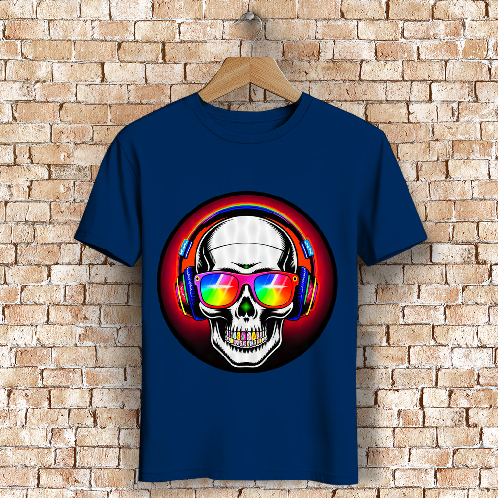 Herren Premium Bio T-Shirt Discoteka Skull