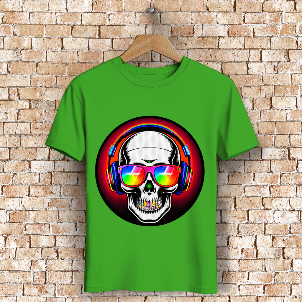 Herren Premium Bio T-Shirt Discoteka Skull