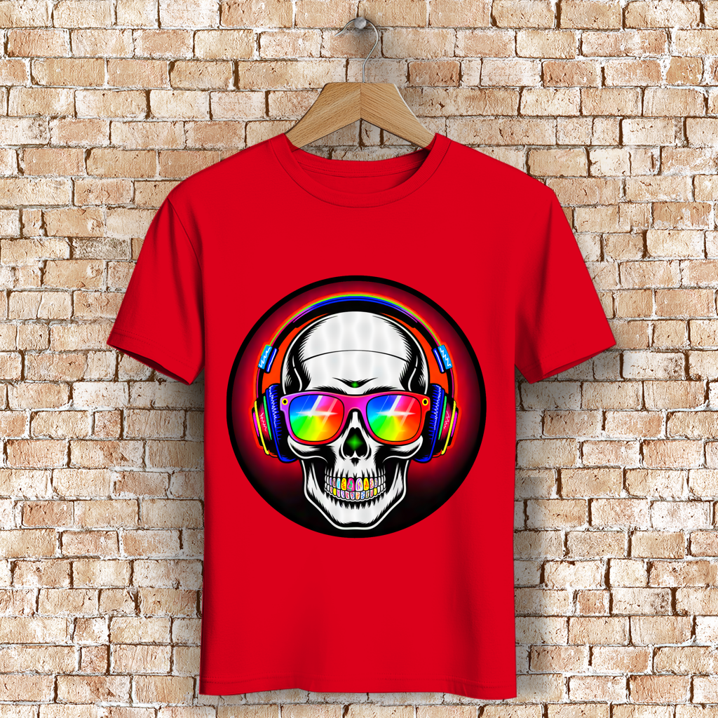 Herren Premium Bio T-Shirt Discoteka Skull