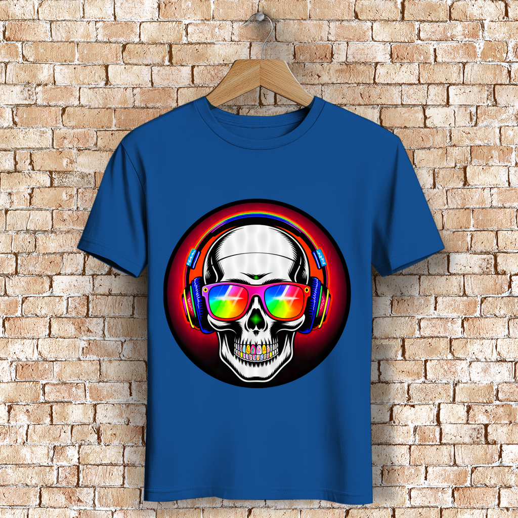 Herren Premium Bio T-Shirt Discoteka Skull