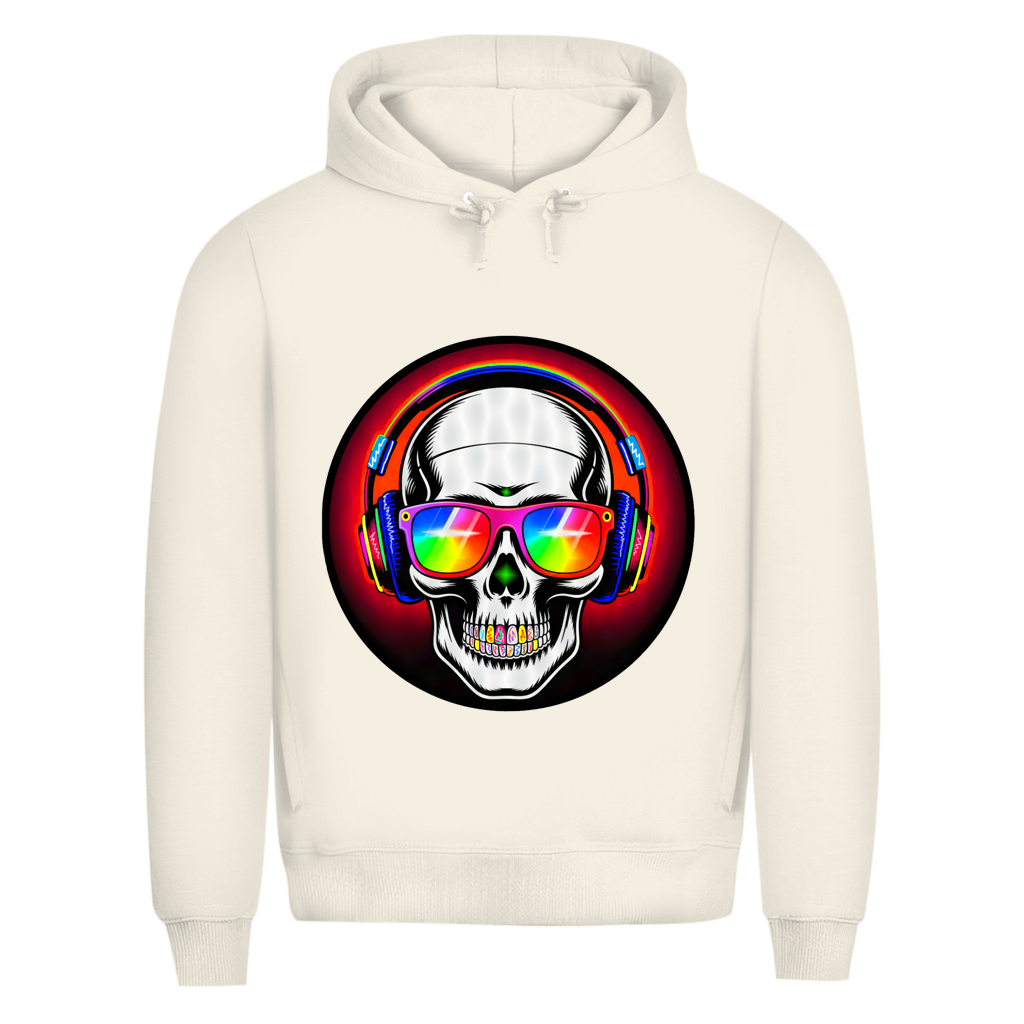 Herren Premium Bio Hoodie Discoteka Skull