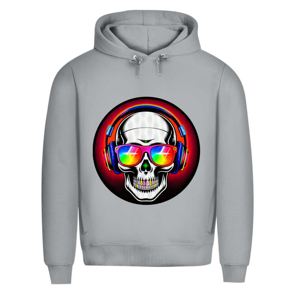Herren Premium Bio Hoodie Discoteka Skull