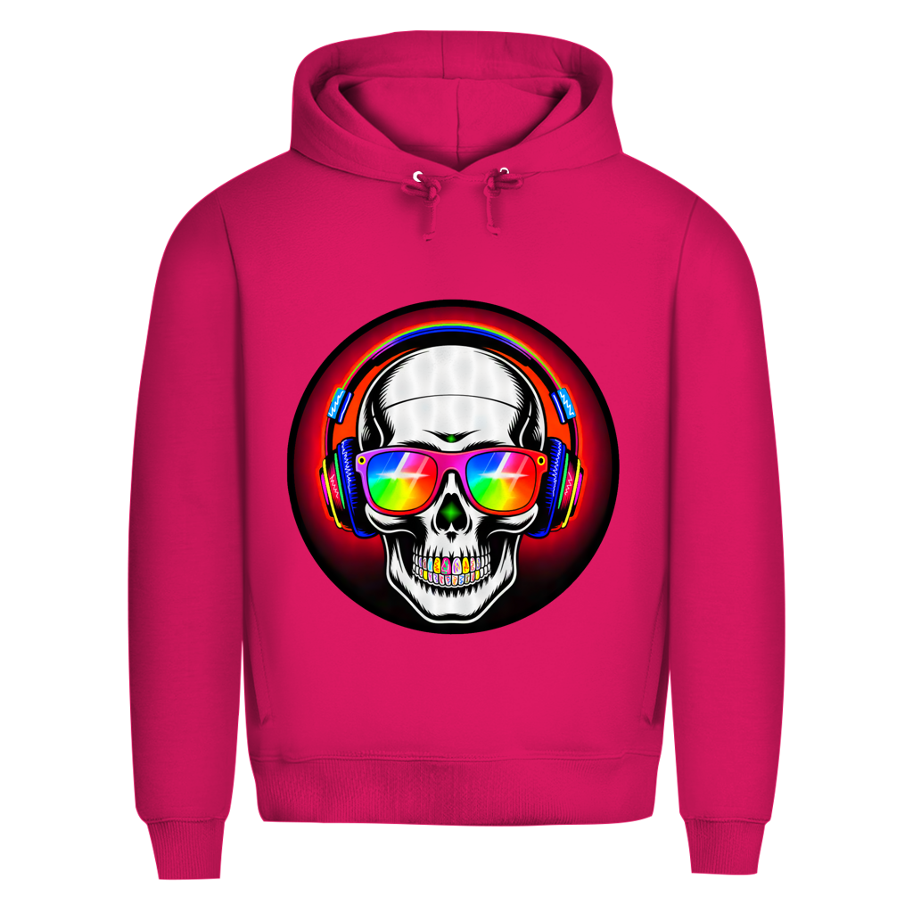 Herren Premium Bio Hoodie Discoteka Skull