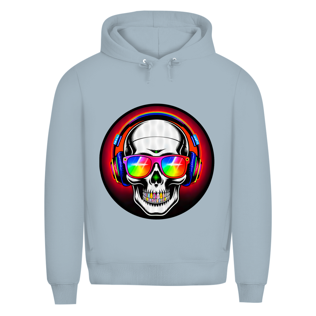 Herren Premium Bio Hoodie Discoteka Skull