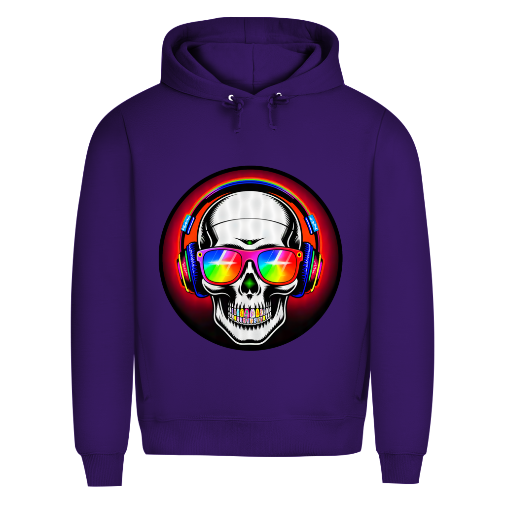Herren Premium Bio Hoodie Discoteka Skull