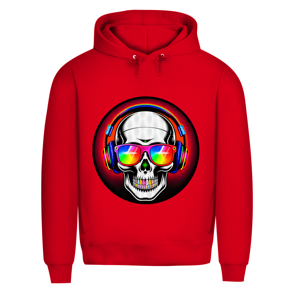 Herren Premium Bio Hoodie Discoteka Skull