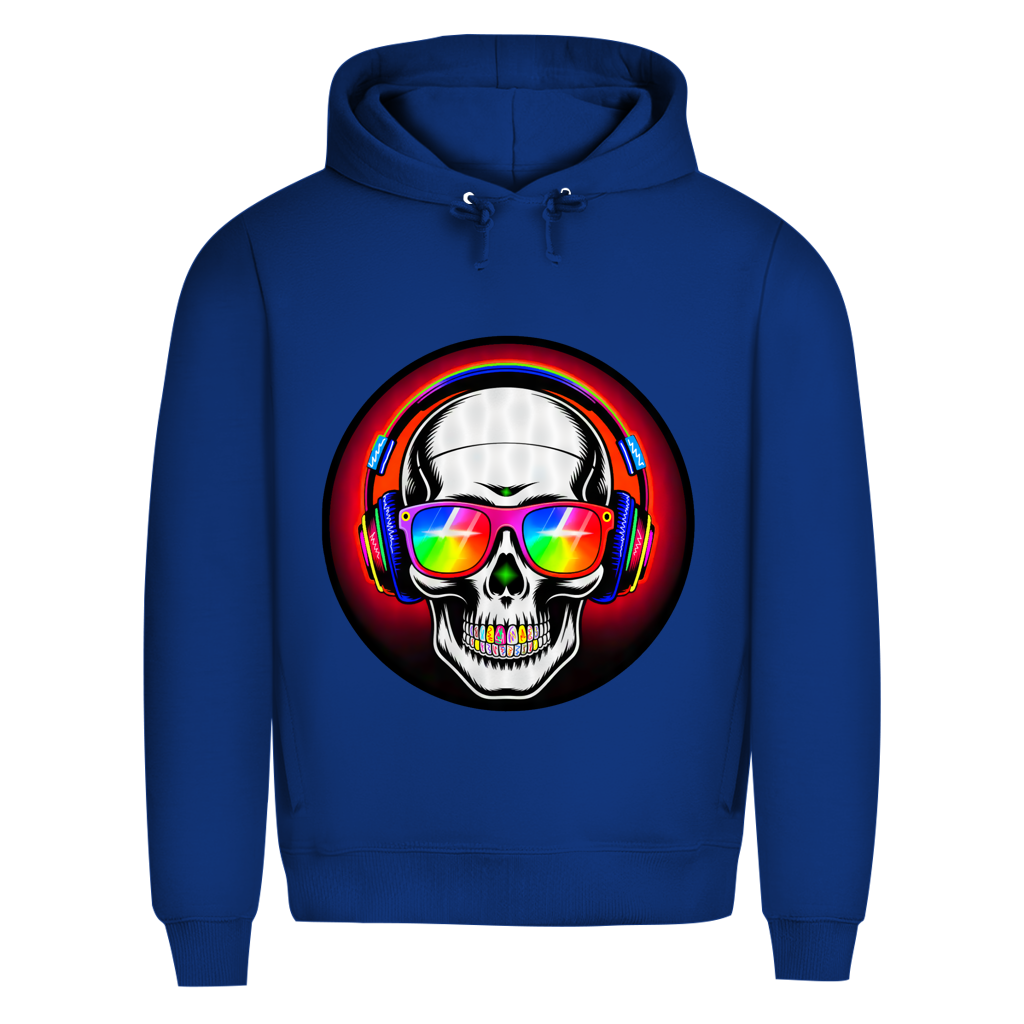 Herren Premium Bio Hoodie Discoteka Skull