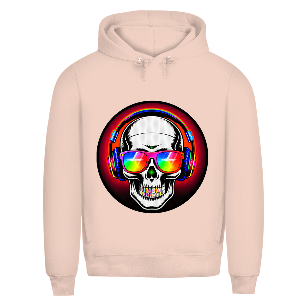Herren Premium Bio Hoodie Discoteka Skull