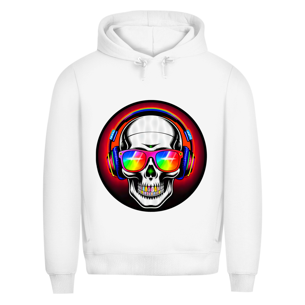Herren Premium Bio Hoodie Discoteka Skull