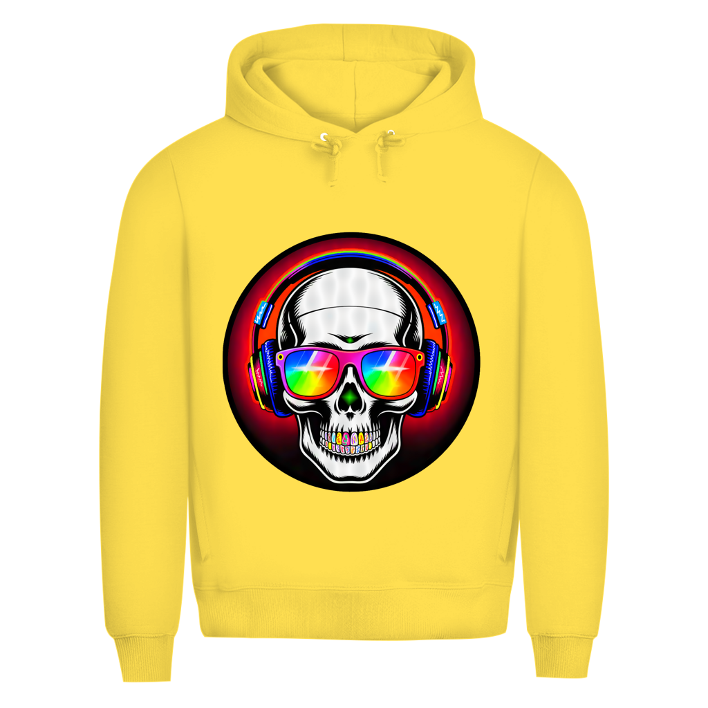 Herren Premium Bio Hoodie Discoteka Skull