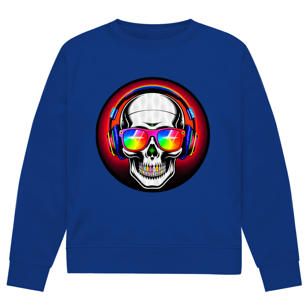 Herren Premium Bio Sweatshirt Discoteka Skull