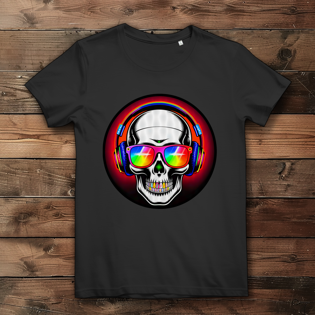 Damen Premium Bio T-Shirt Discoteka Skull