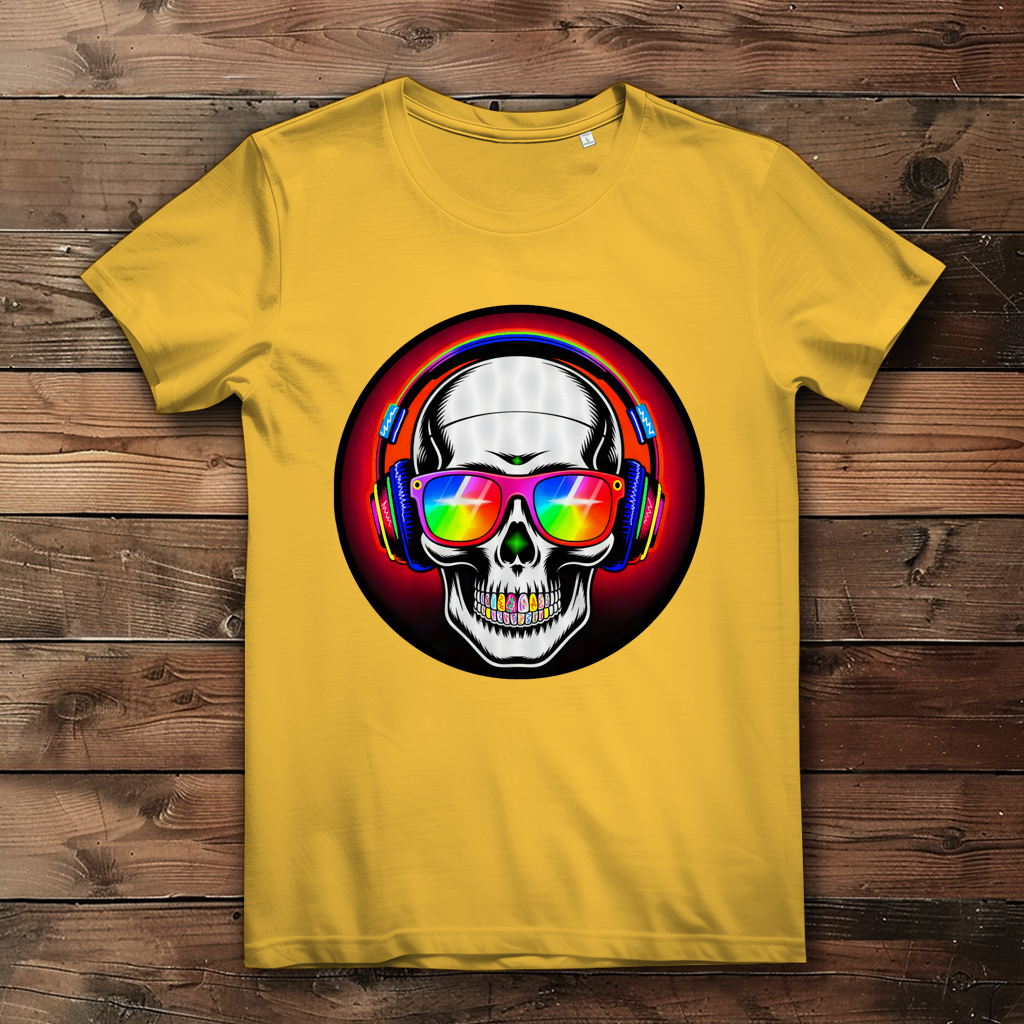 Damen Premium Bio T-Shirt Discoteka Skull