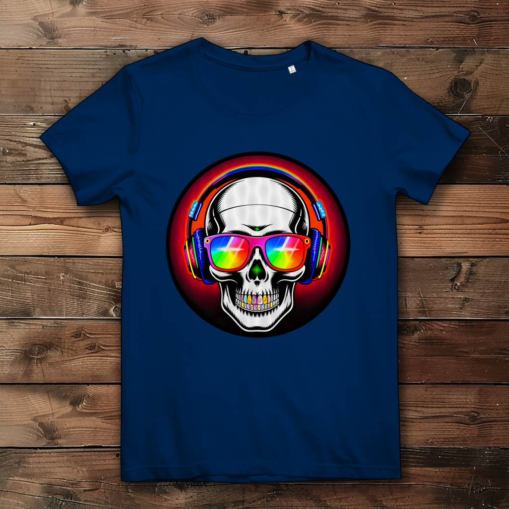 Damen Premium Bio T-Shirt Discoteka Skull