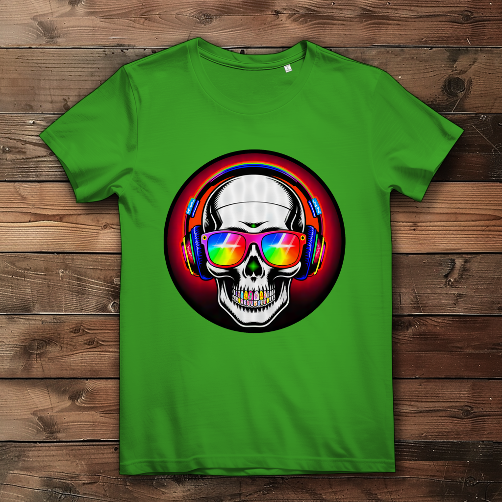 Damen Premium Bio T-Shirt Discoteka Skull
