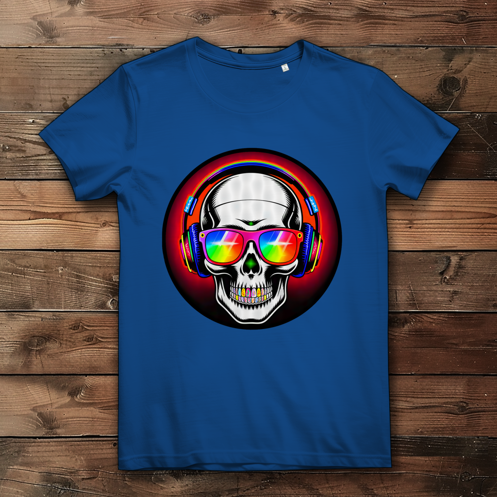 Damen Premium Bio T-Shirt Discoteka Skull