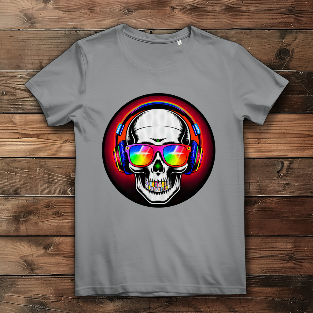 Damen Premium Bio T-Shirt Discoteka Skull