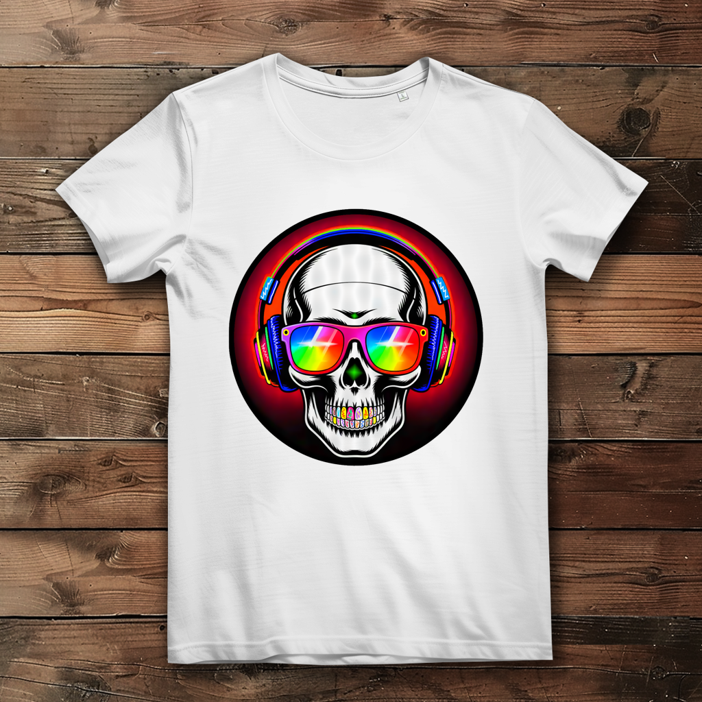 Damen Premium Bio T-Shirt Discoteka Skull