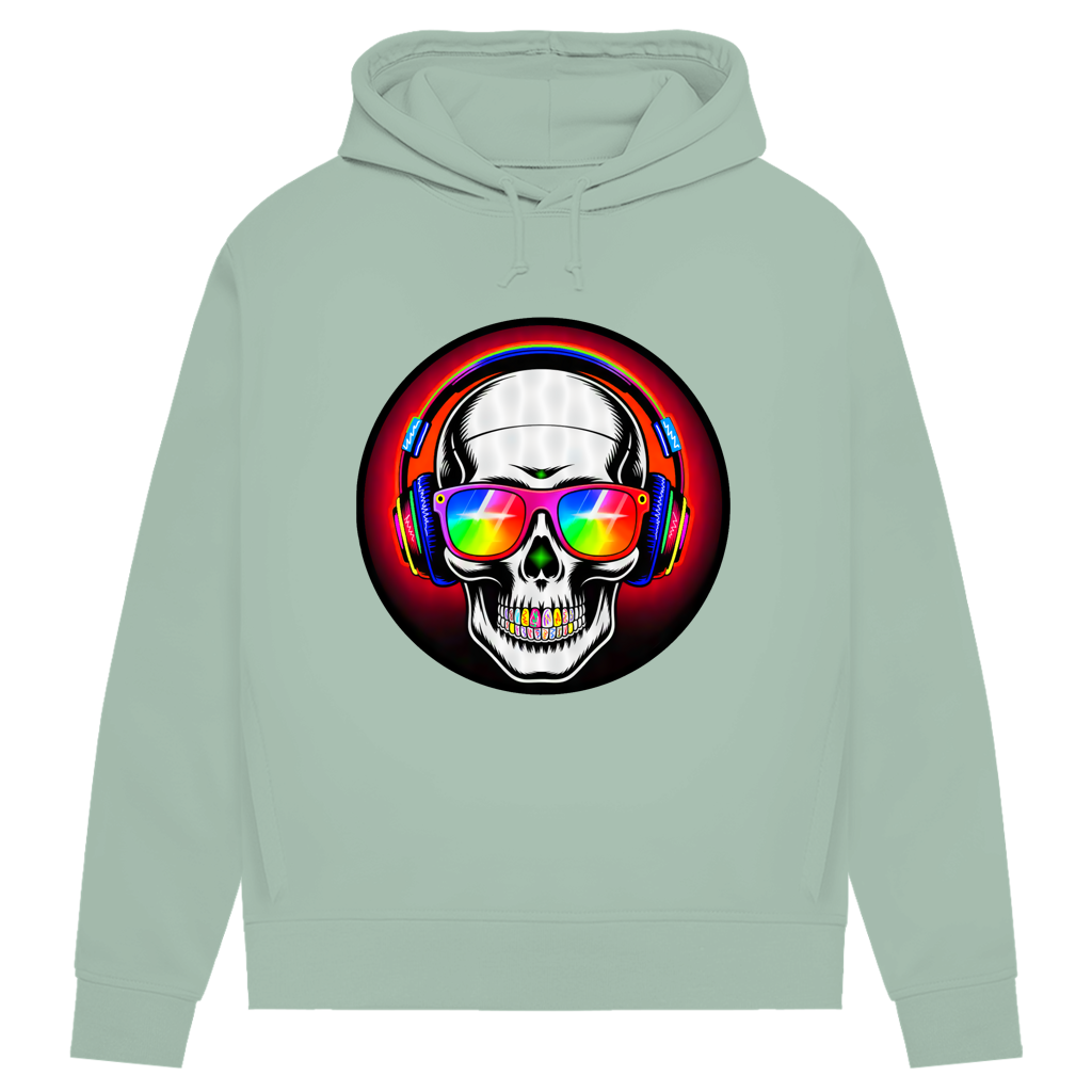 Damen Premium Bio Hoodie Discoteka Skull