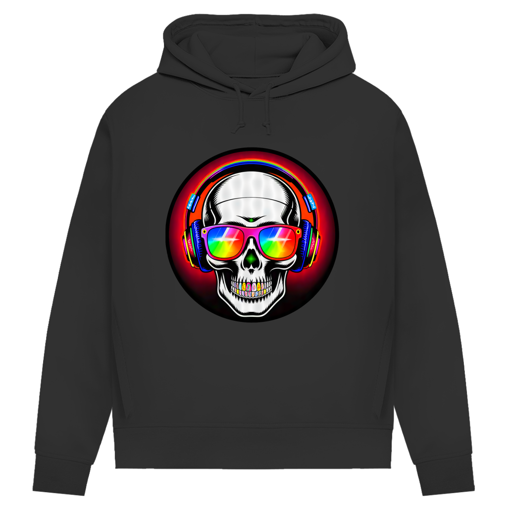 Damen Premium Bio Hoodie Discoteka Skull