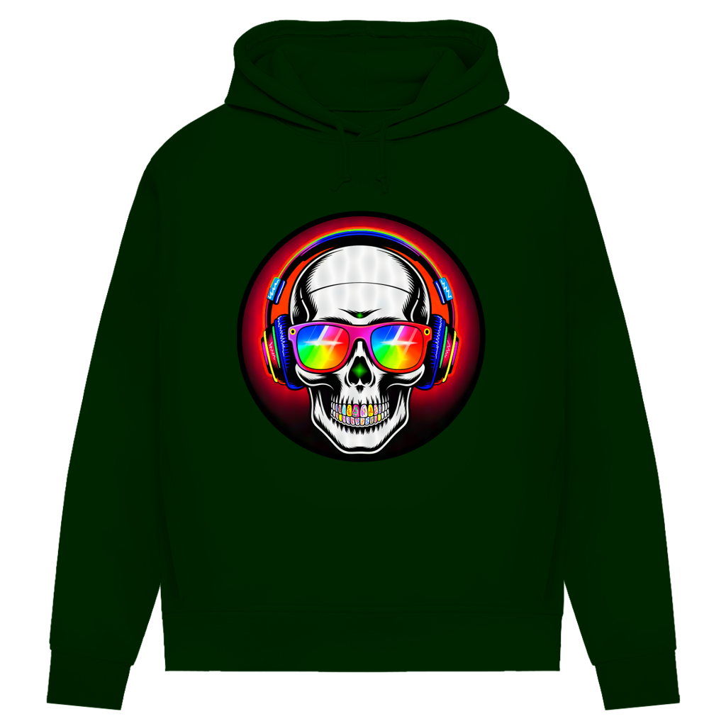 Damen Premium Bio Hoodie Discoteka Skull