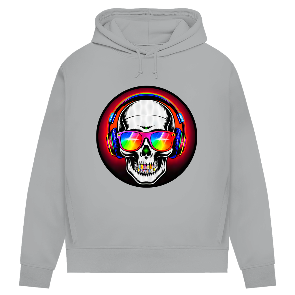 Damen Premium Bio Hoodie Discoteka Skull