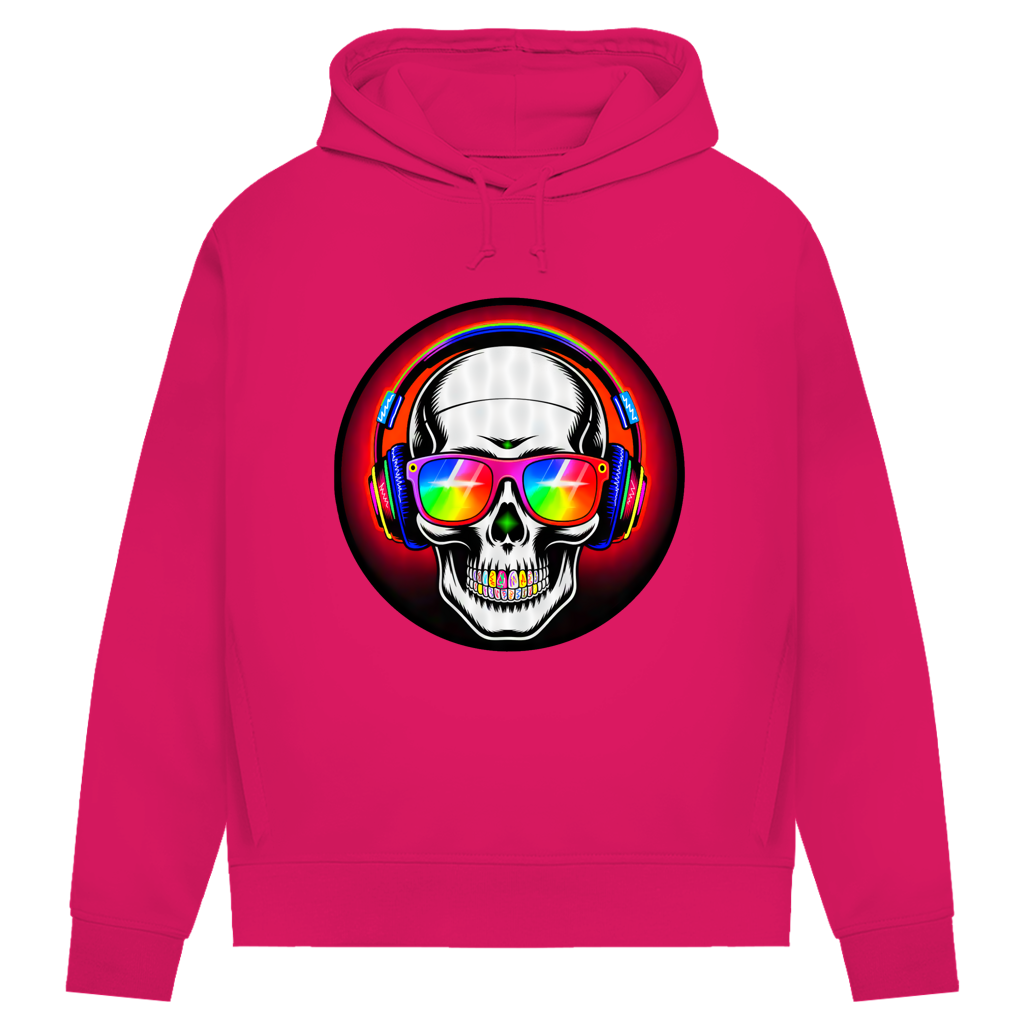 Damen Premium Bio Hoodie Discoteka Skull