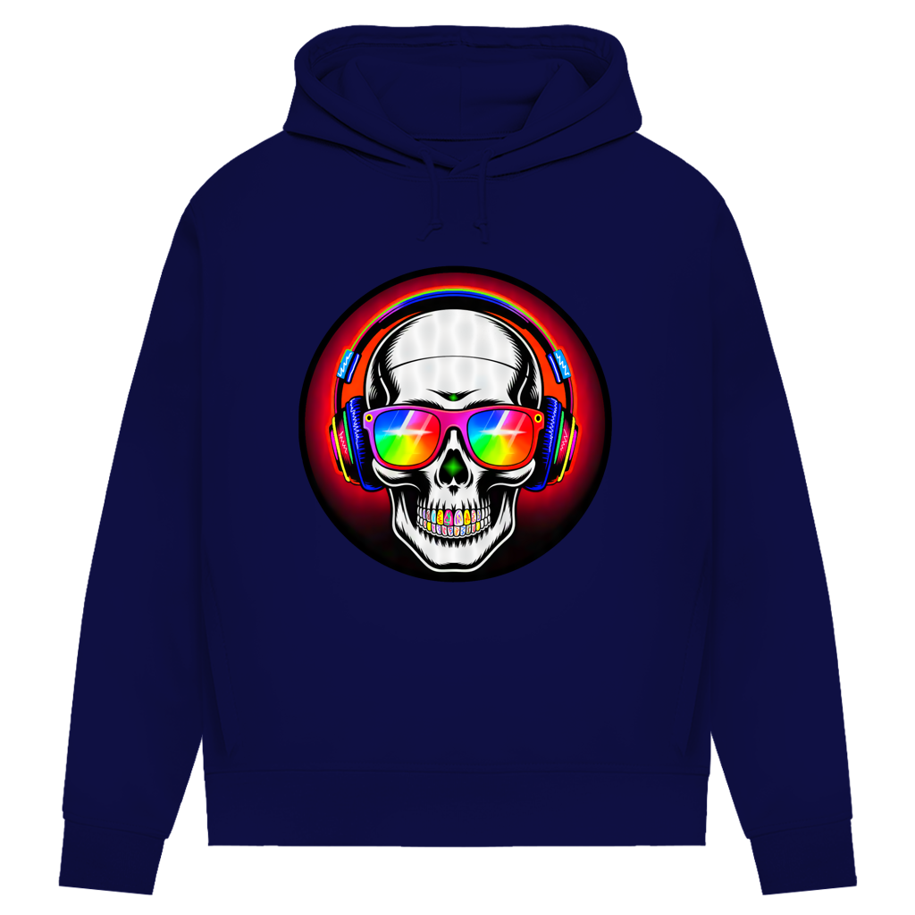 Damen Premium Bio Hoodie Discoteka Skull