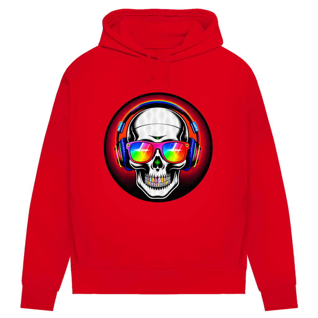 Damen Premium Bio Hoodie Discoteka Skull