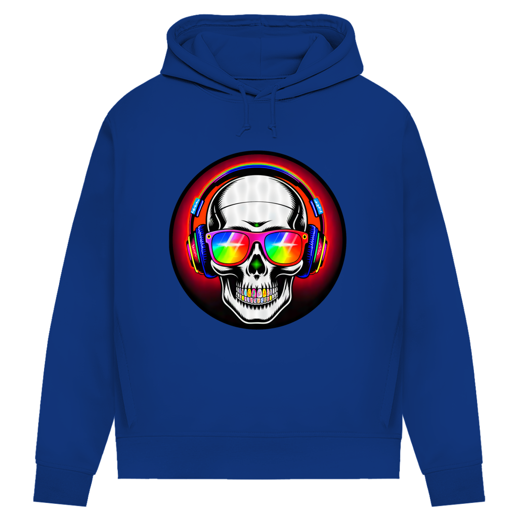 Damen Premium Bio Hoodie Discoteka Skull