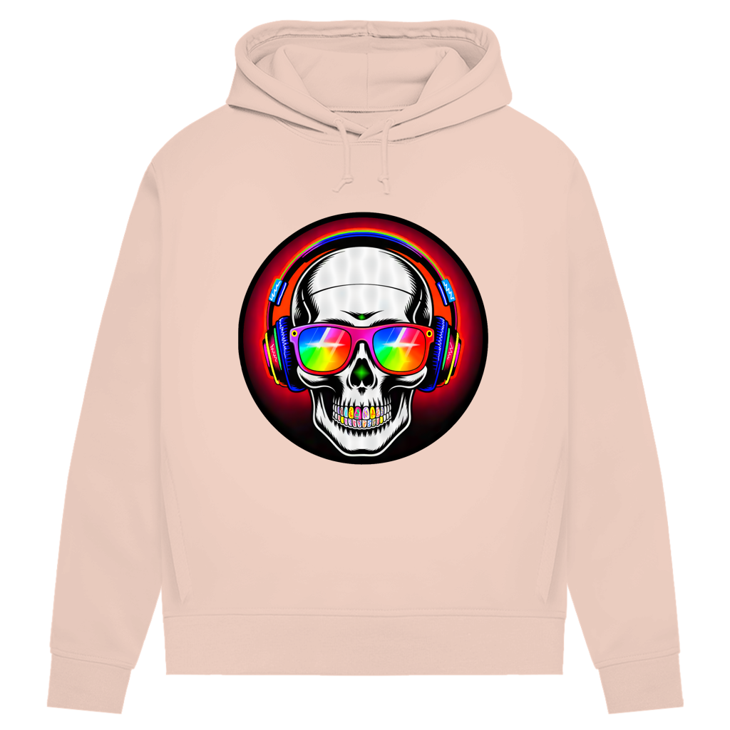 Damen Premium Bio Hoodie Discoteka Skull