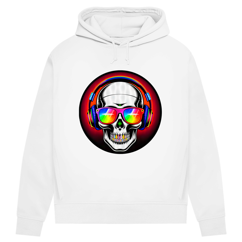 Damen Premium Bio Hoodie Discoteka Skull