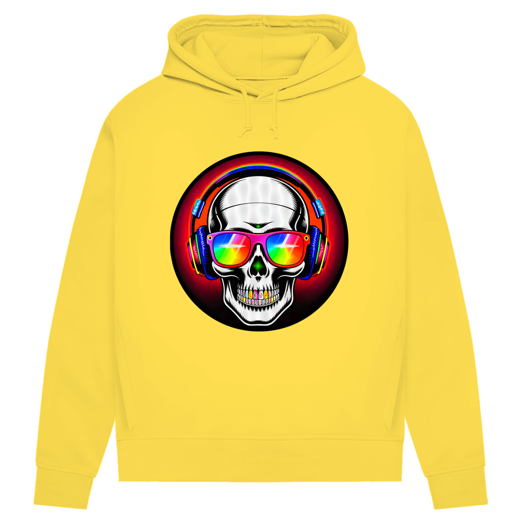 Damen Premium Bio Hoodie Discoteka Skull