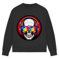Damen Premium Bio Sweatshirt Discoteka Skull