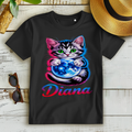 Damen Premium Bio T-Shirt Katze Diana