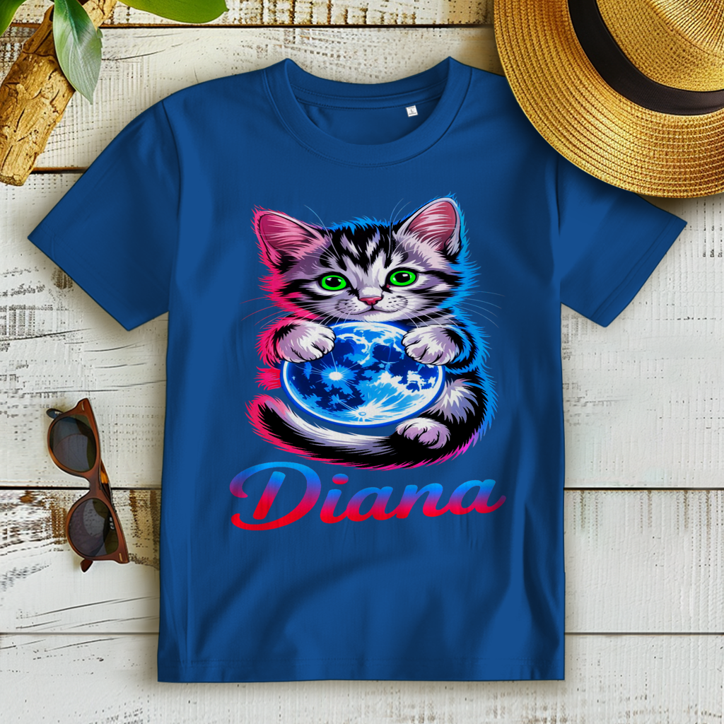 Damen Premium Bio T-Shirt Katze Diana