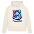Damen Premium Bio Hoodie Katze Diana